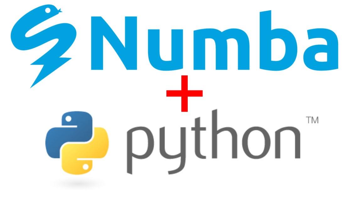 The Numba and Python logos